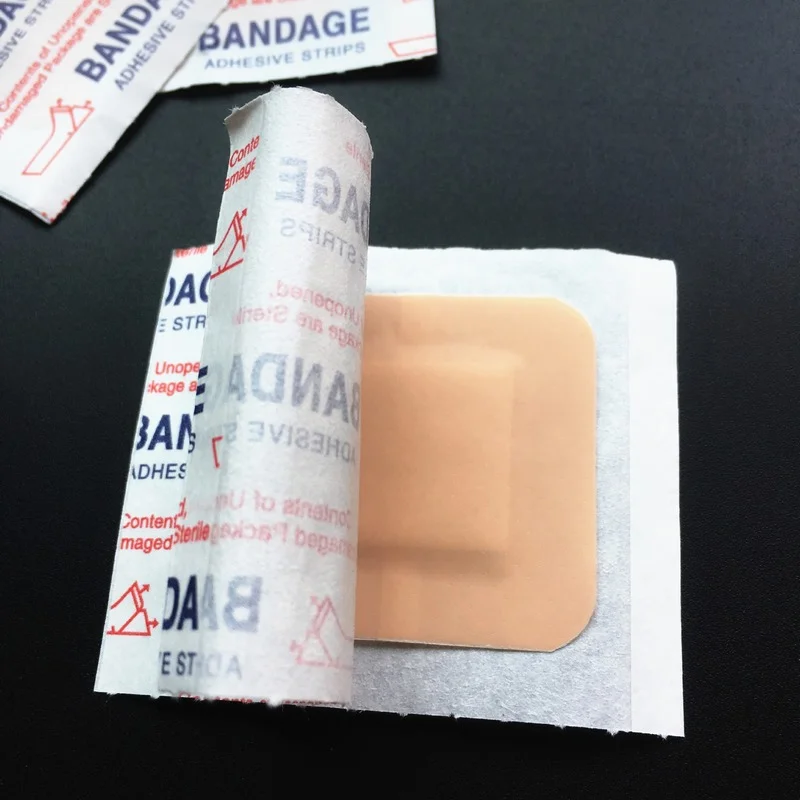 

100Pcs First Aid Bandage Heel Cushion Adhesive Plaster Band Aid Wound Dressings Sterile Hemostasis Sticker