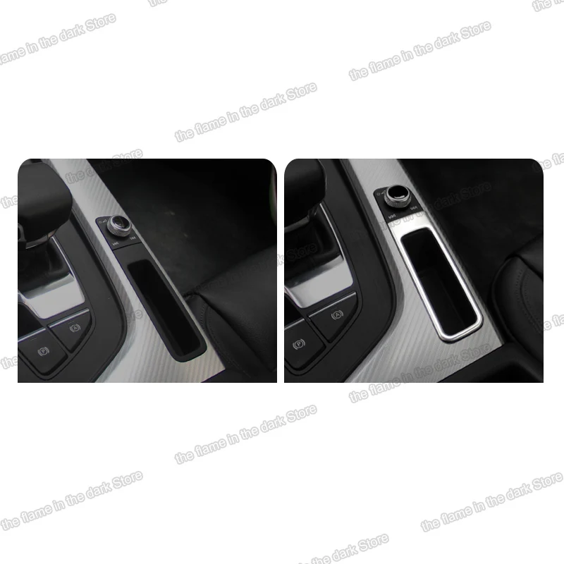 

Lsrtw2017 carbon fiber Car Gear Storage Frame Trim for Audi A4 B9 2017 2018 2019 2020 2021 Accessories a5 sportback decoration