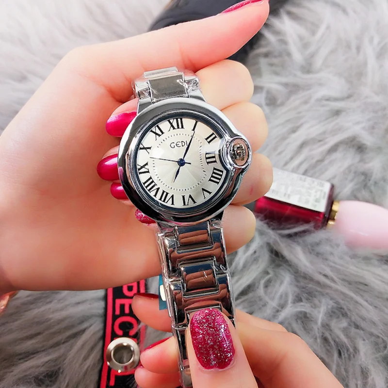 Роскошные Брендовые женские часы с браслетом из нержавеющей стали Кварцевые