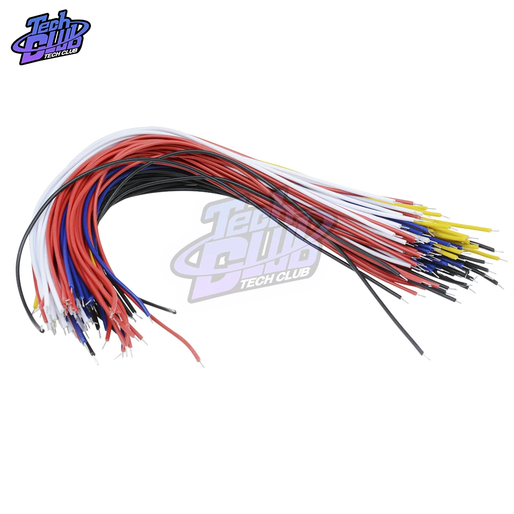 100 шт. 5 цветов двойная головка Φ 20 см макетная плата перемычка провод кабель