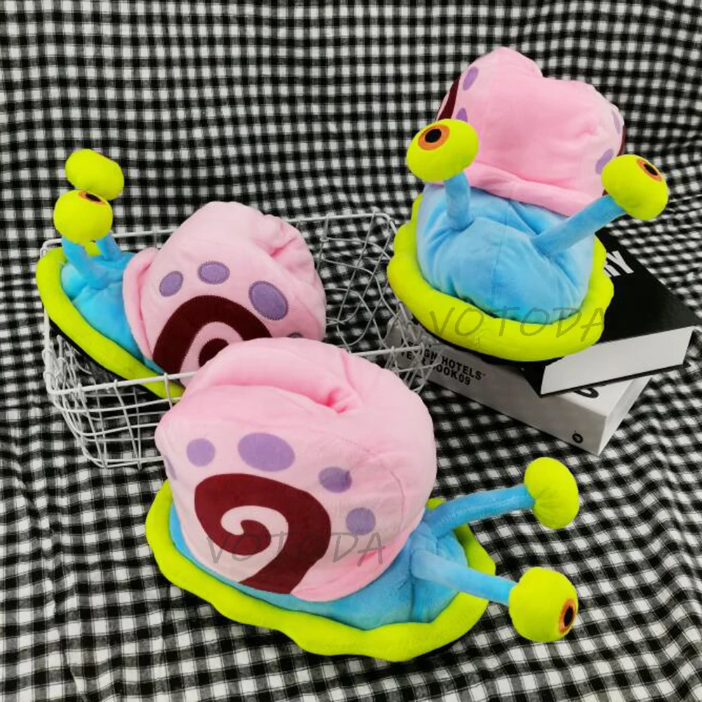 Winter Home Shoes Women Gary Snails Slippers Furry Cute Cartoon Indoor Slipper Warm Plush House Flip Flops Female Funny Slides