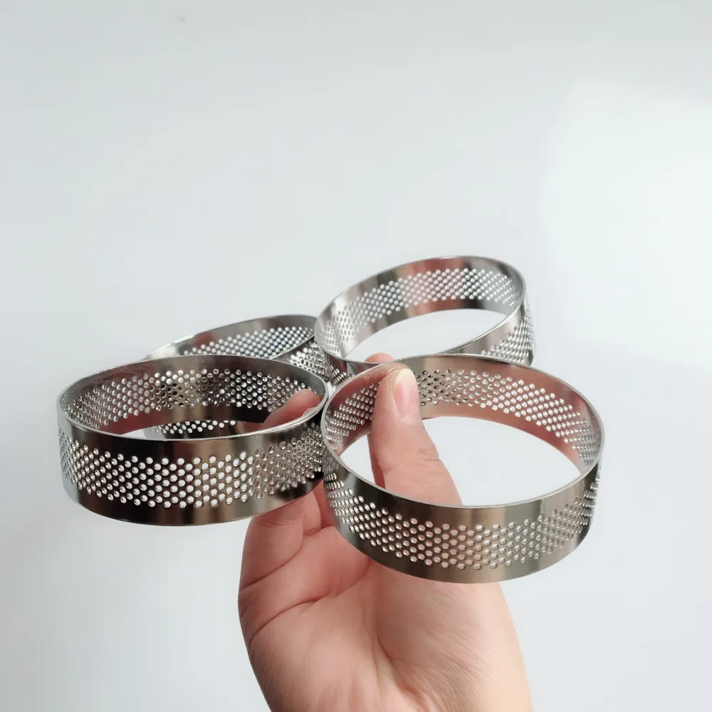 7 см 8 круглая нержавеющая перфорированная бесшовная пирога кольцо для с