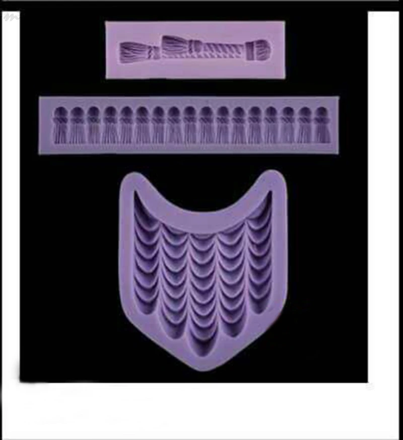 

minsunbak High Quality European Fringed Fondant Silicone Mould DIY Baked Chocolate Biscuit Mold Cake Decoration