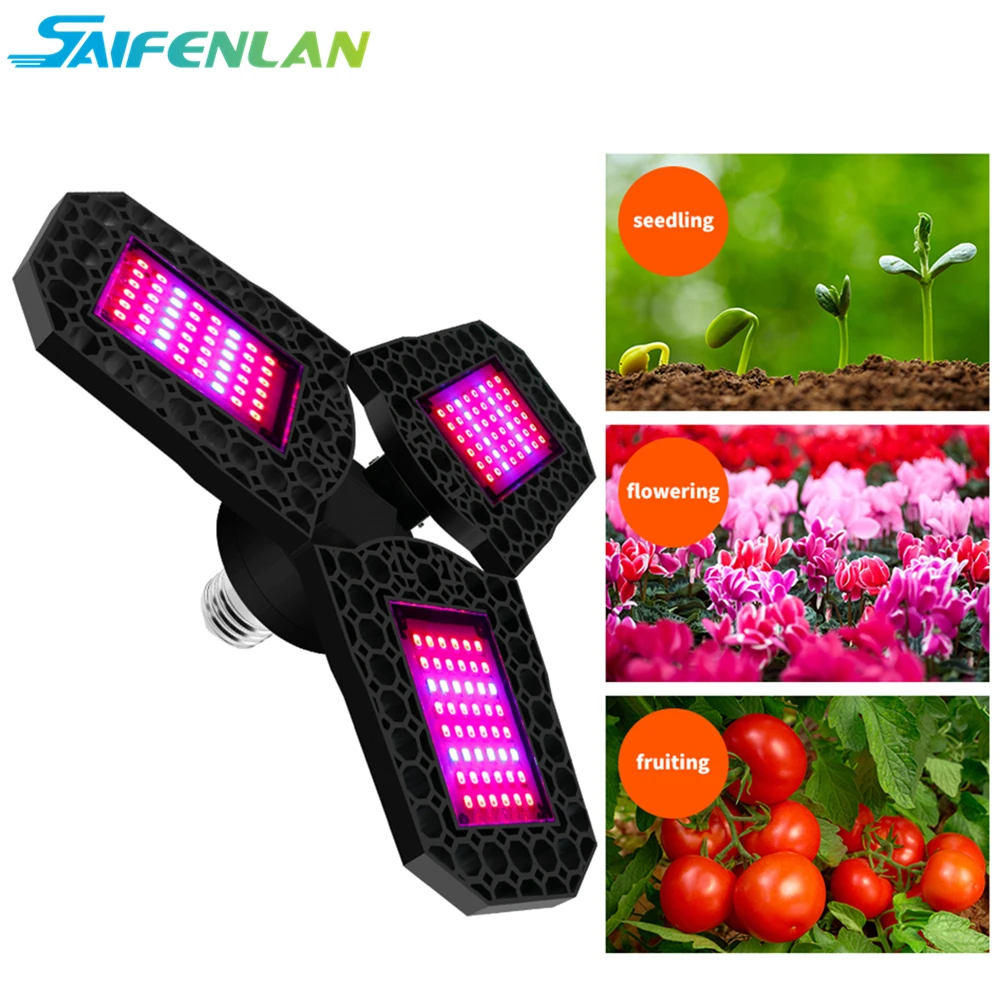 

LED Grow Light Full Spectrum 144/108 Led E27 LED Growing Bulb for Indoor Hydroponics Flowers Plants LED Growth Lamp