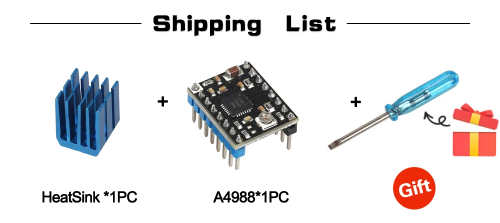 LERDGE A4988 шаговый двигатель модуль драйвера с новым алюминиевым радиатором 3d принтер части 1 шт