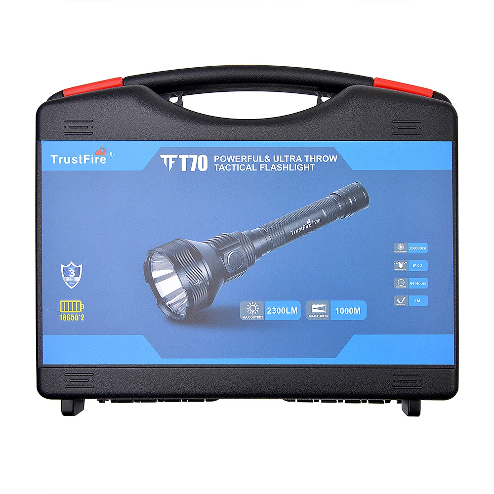 TrustFire T70 тактический фонарь Cree XHP35 2300LM 1000 м дистанционный перезаряжаемый светодиодный фонарь для винтовки и охоты PK M3X