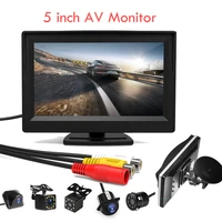 5 inch tft lcd screen car monitor hd800480 reversing parking monitor with 2 video input for reverse rearview camera