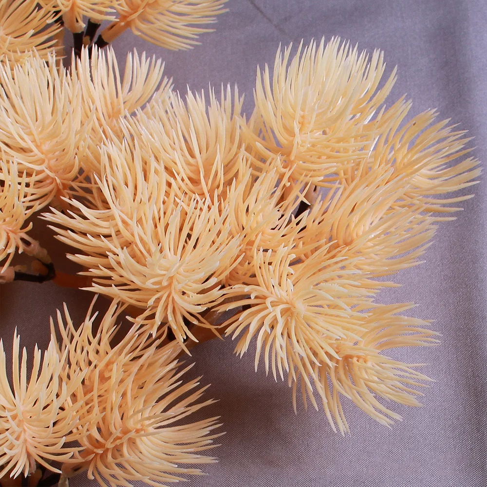 Искусственные зеленые сосновые иглы поддельные растения ветви Cypress осень зелень