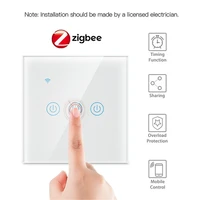 ds 111 tuya zigbee smart switch 1234 gang smart light switch wifi wall touch panel socket works with alexa google home