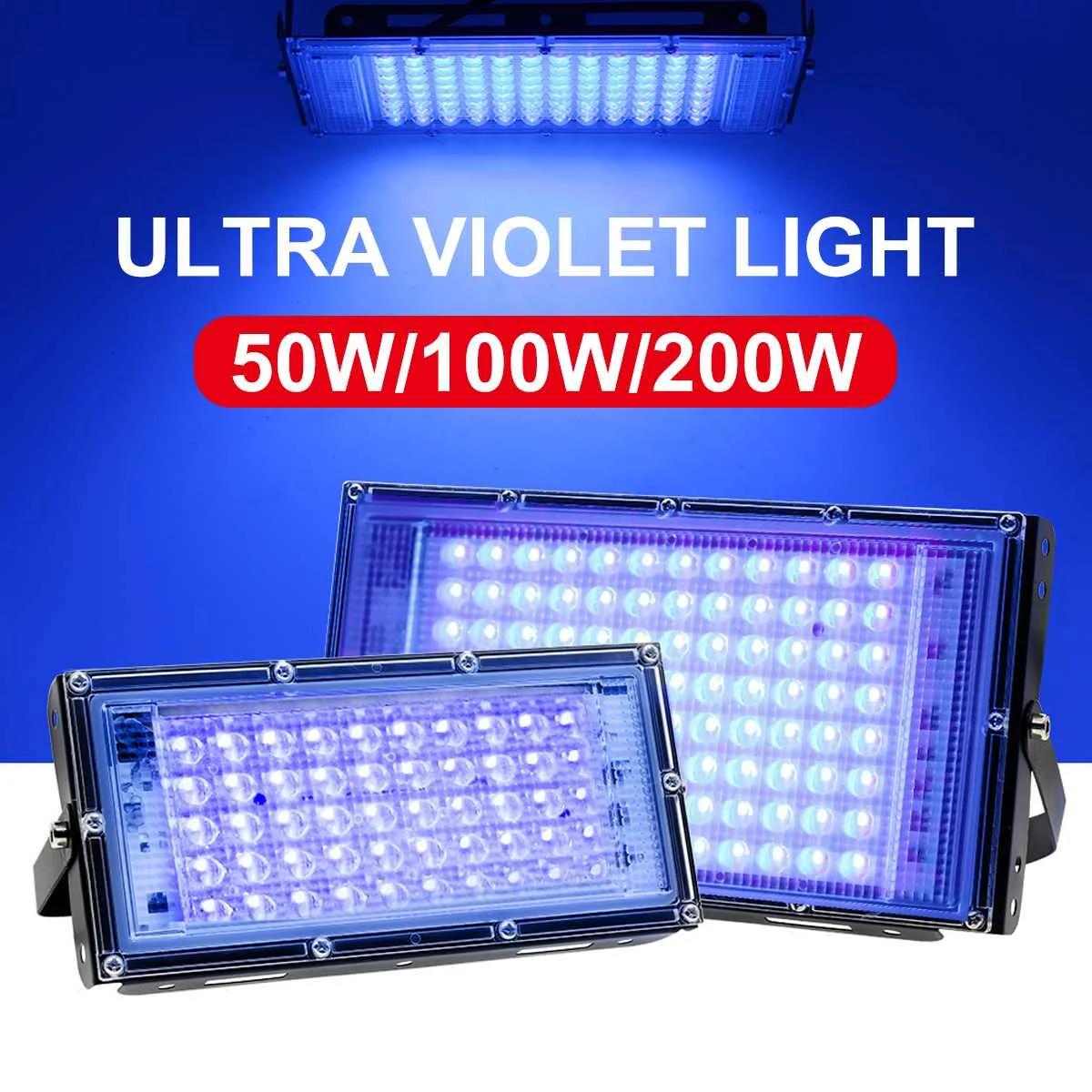 

UV DJ Disco Light 100W 200W Stage Light 395nm 400nm Ultraviolet Floodlight 220V Fluorescent Effect Lights Party Stage Backlight