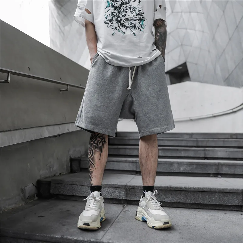 Толстые хлопковые шорты Джастина Бибера с заниженной мотней Мужская Уличная