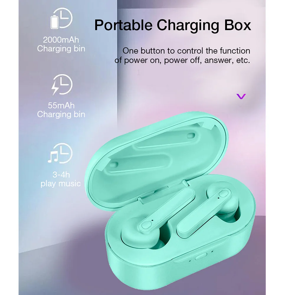 Bluetooth наушники с микрофоном зарядки стручки DT 5 вкладыши TWS 0 Беспроводные