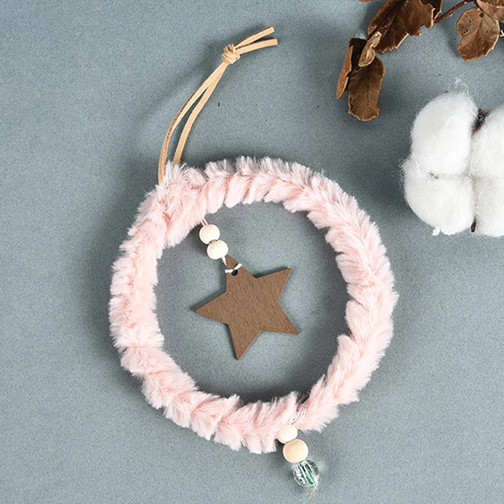 4 шт. креативная плюшевая подвесная подвеска на рождественскую елку с розовым