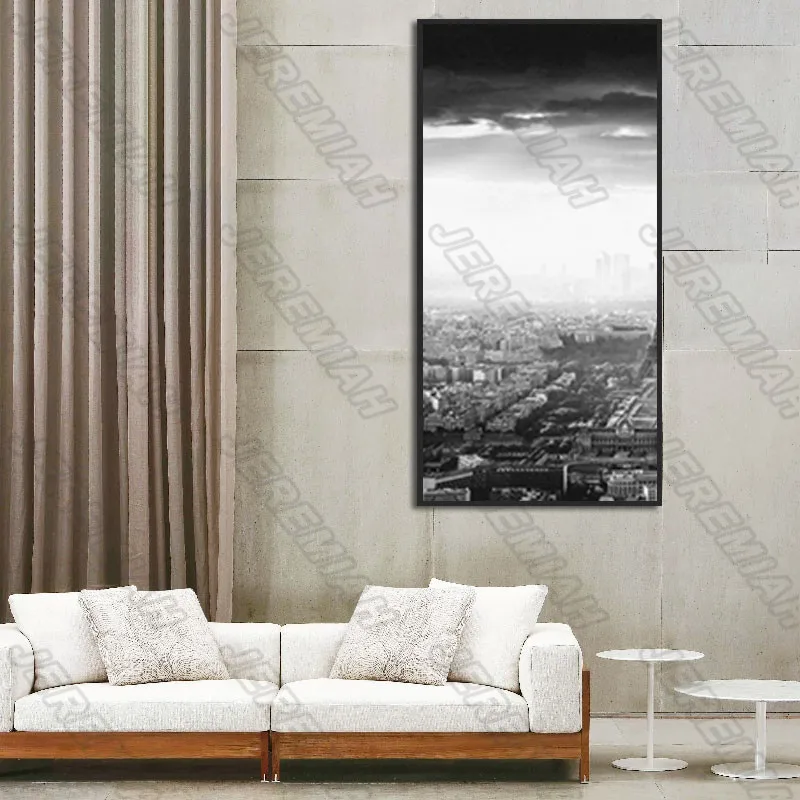 

Far View Poster of The Building Nordic Style Wall Art Canvas Print Painting Modern Living Room Decoration