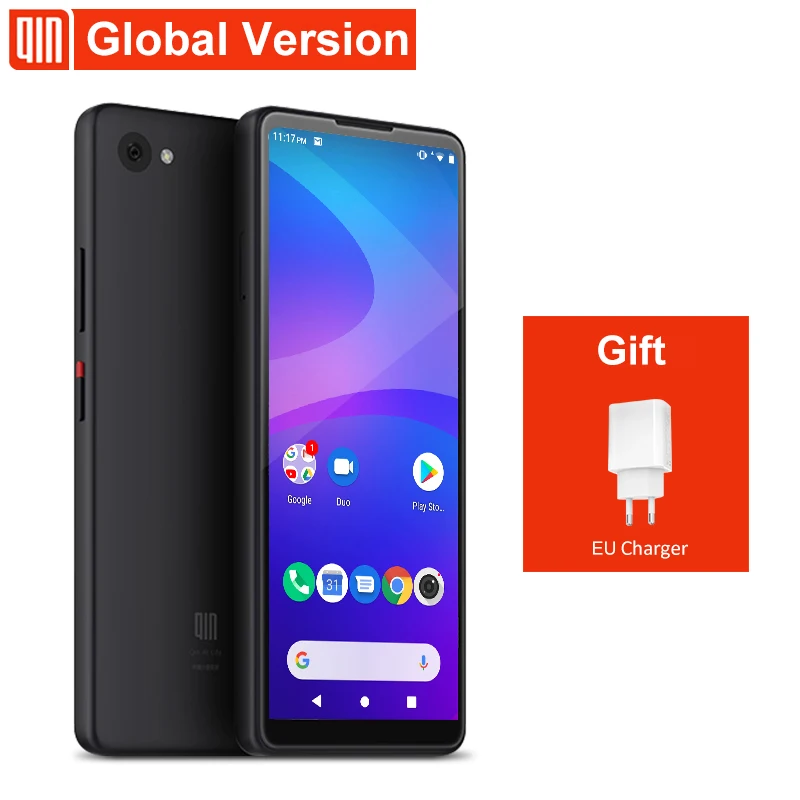 Global Version QIN 2 Pro Full Screen Phone 4G Network With Wifi 5.05 Inch 2100mAh Andriod 9.0 SC9863A Octa Core Feature Qin 2pro