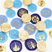 Retro Building Wax Seal House Sealing Stamp Head For Scrapbooking Cards Envelopes Wedding Invitations Gift Packaging