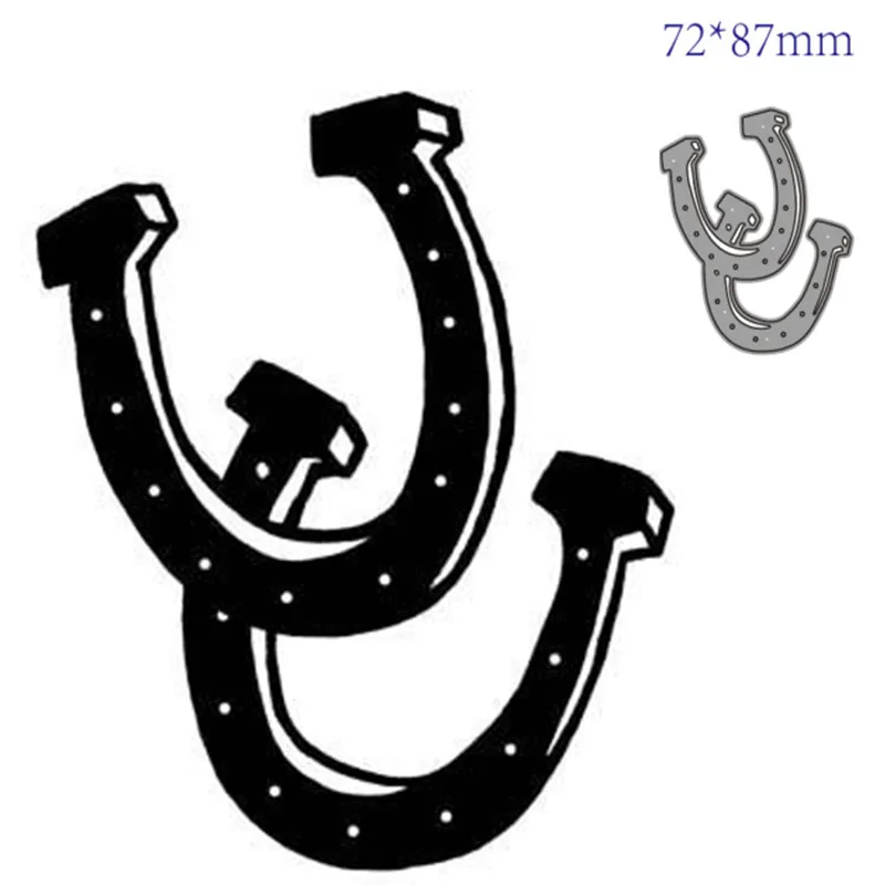 

Metal Cutting Dies Cut Horseshoe Decoration Scrapbook Paper Craft Knife Mould Blade Punch Stencils