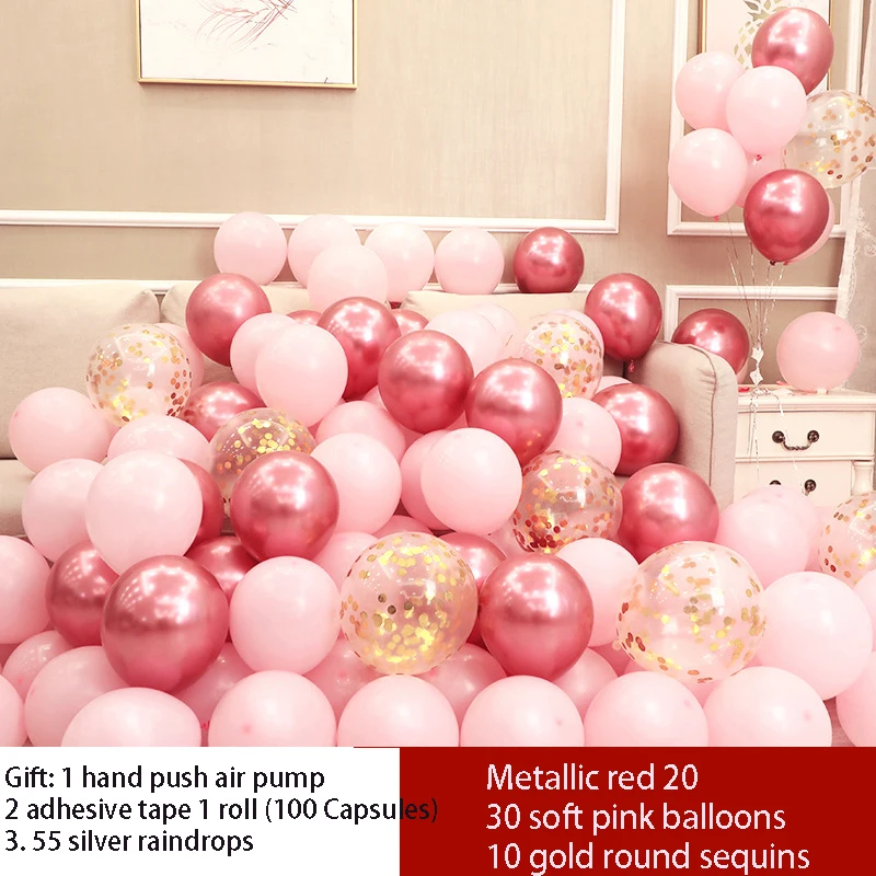 

Wedding Birthday Decorative Balloon Suit Room Red Opening Booking Scene Decoration Latex Ballon 051