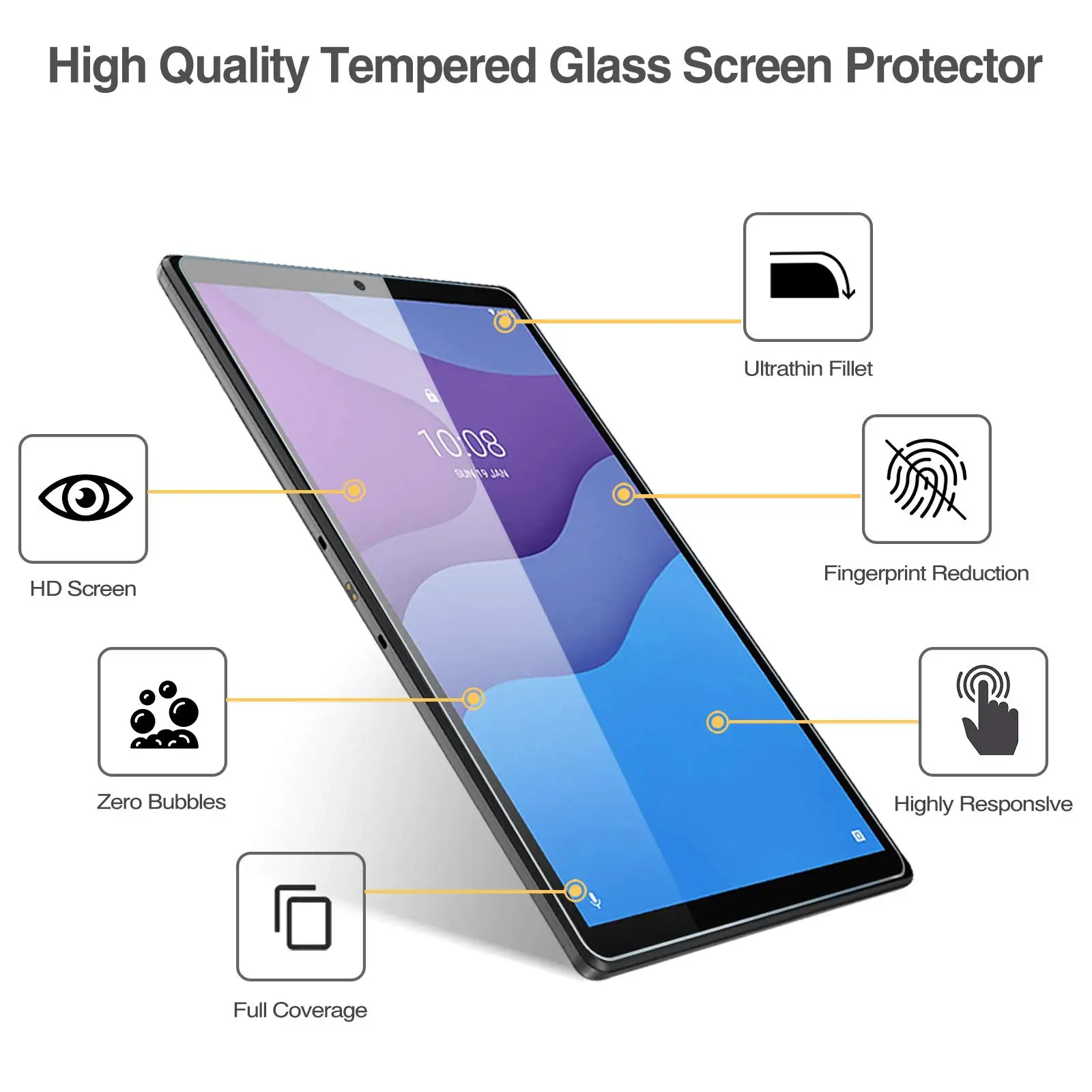 

Tempered Glass Film For Lenovo Tab M10 FHD Plus 10.3 TB-X606F TB-X606X Steel Film Tablet Screen Protection Toughened