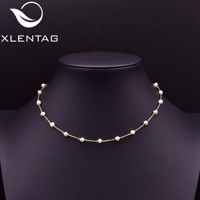 XlentAg оригинальное ожерелье из пресноводного жемчуга для женщин и девушек