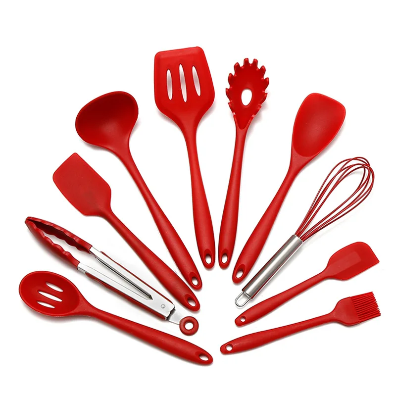 1PCS Silicone Cooking Tool Set Spoon Brush Spatula Egg Beater Kitchen Tools Kitchenware accessories Utensil | Дом и сад