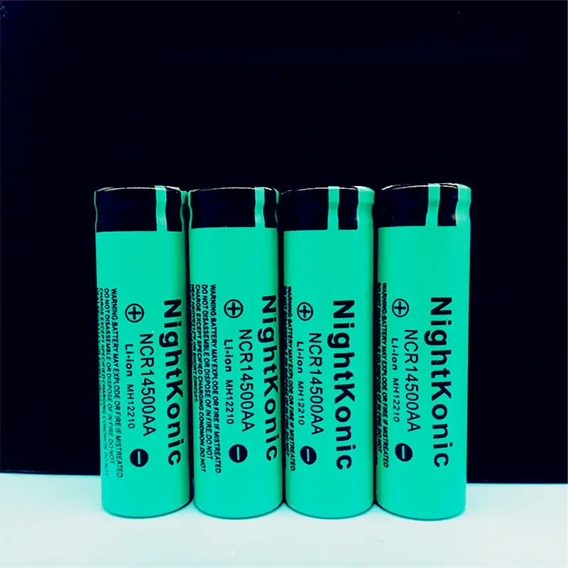 4 pcs 14500 battery 14500 батарея супер высокое качество Nightkonic 14500 3,7 V литий-ионная аккумуляторная батарея для фонарика - Цвет: 4 pcs 14500 battery