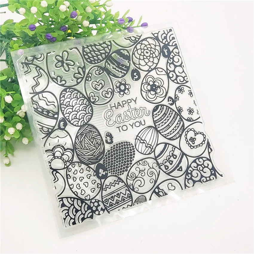 

Easter eggs Clear Stamps for DIY Scrapbooking Card Transparent Stamp Making Album Photo Crafts New Stamps Handmade Decorative