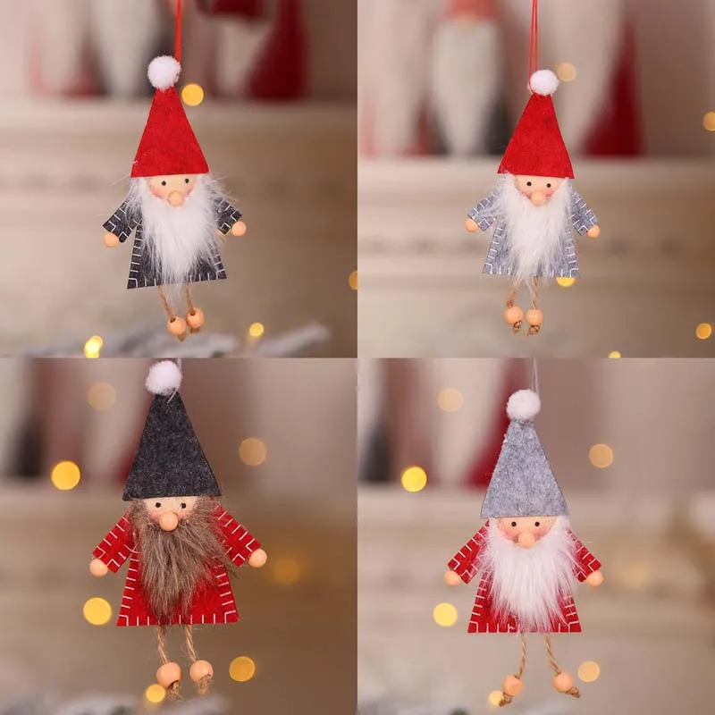 Рождественское украшение вязаная плюшевая кукла гном Рождественская елка