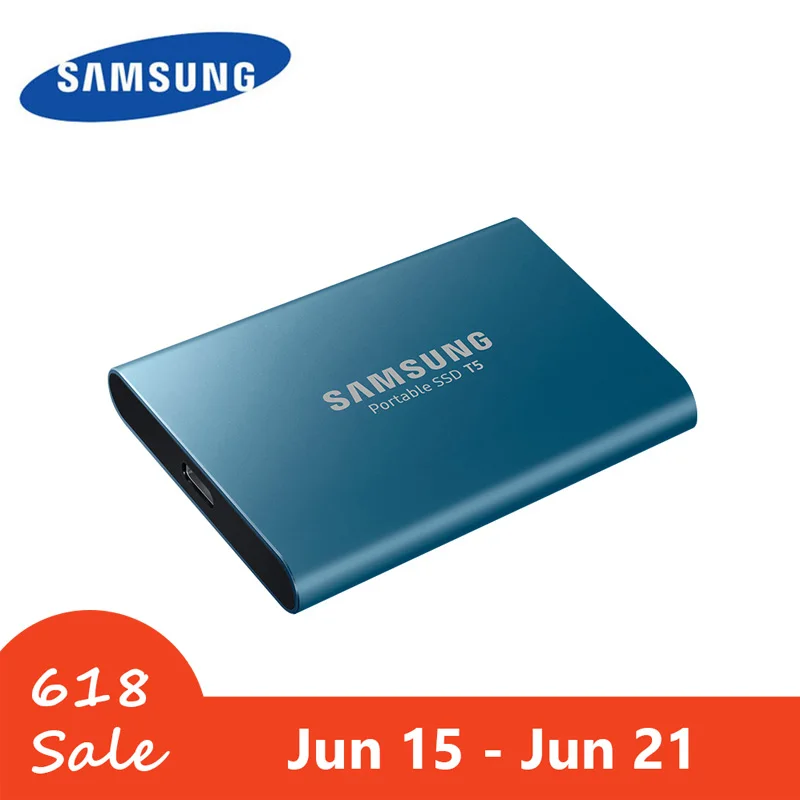 SAMSUNG T5 портативный SSD 500 Гб ТБ USB3.1 внешний твердотельный накопитель для ноутбука