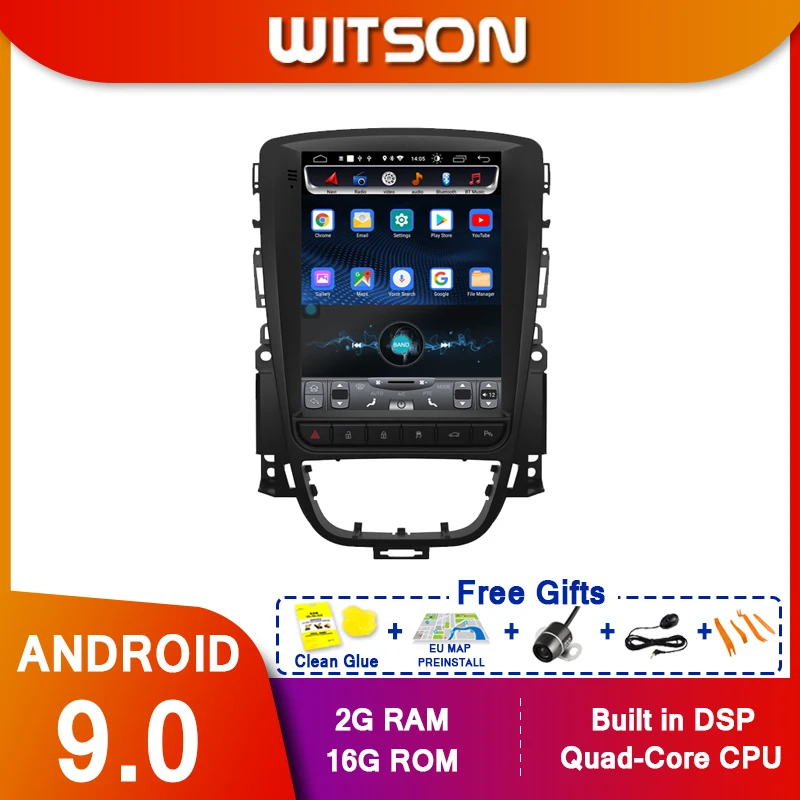 Вертикальный Автомобильный мультимедийный радиоплеер WITSON Android 9 0 с GPS навигацией