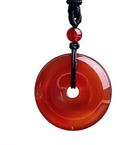 Yy809&gt Натуральный ледяной красный халцедон ожерелье Подвеска Пряжка любителей