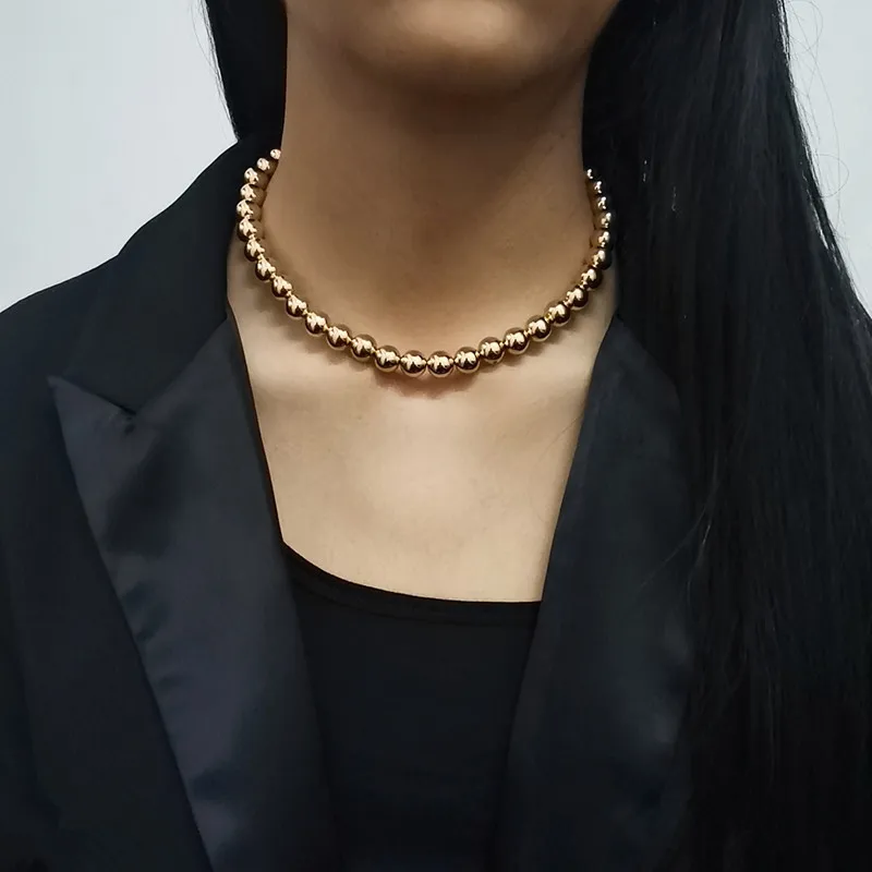 Lover Punk Multi Choker Necklace For Layer Women Men Hip Hoptrendy Iron Thick Long Circle Chain Neck Accessories Gift Jewelry | Украшения и