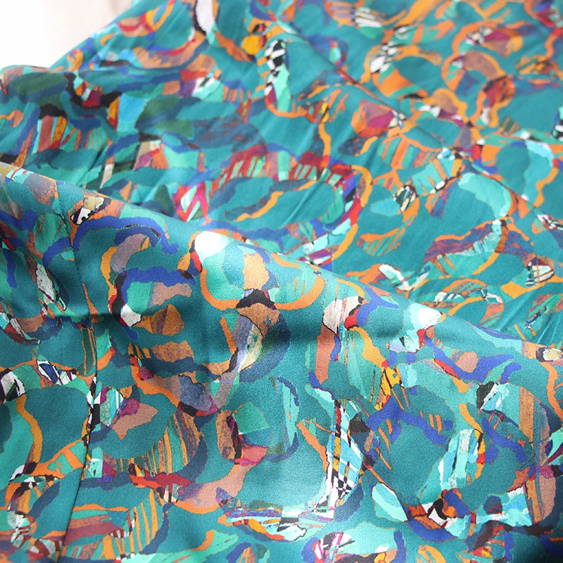 

130cm high end mulberry silk silk stretch satin summer dress fabric is smooth