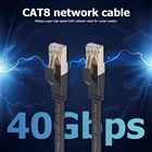 Позолоченный кабель Ethernet SFTP RJ45, 40 Гбитс, Cat8