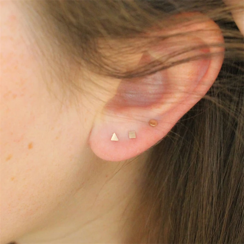 925 пробы серебряные серьги для женщин золотые маленькие костяные девушек пирсинг