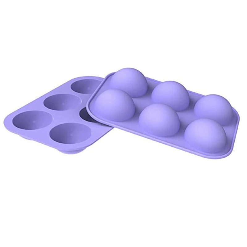 

Cake Decorating Tools 6-hole Medium Semi Sphere Silicone Mold Soap Mold Pudding Jelly Dark Chocolate Mold Baking Tools