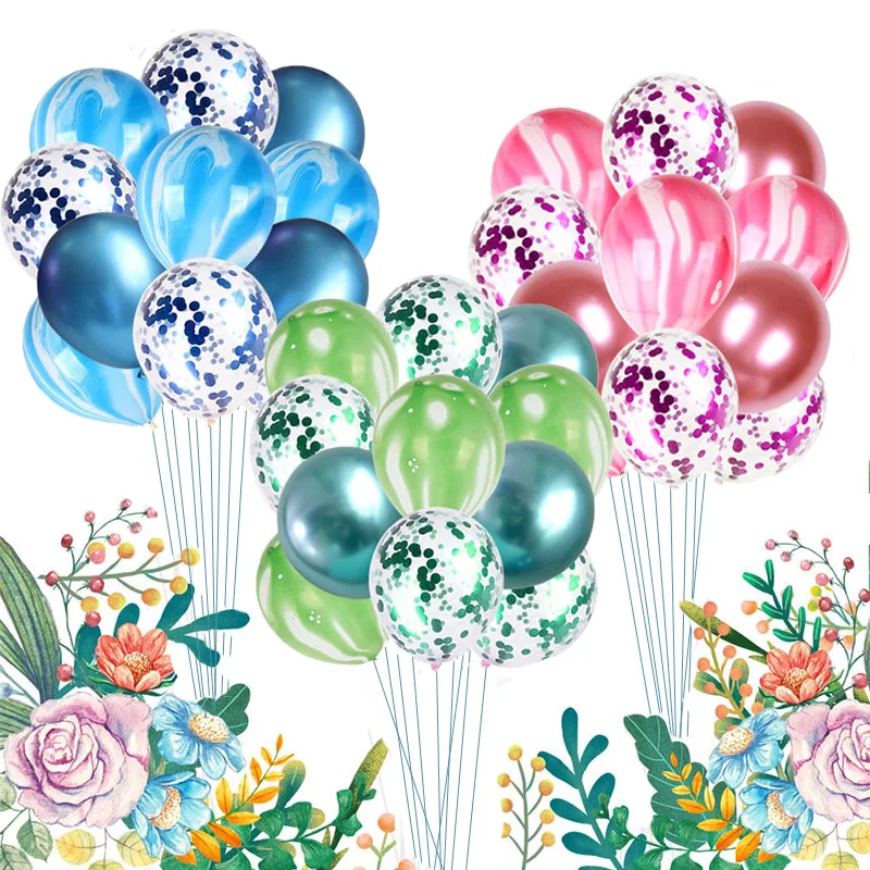 15 шт. черные и золотые воздушные шары с днем рождения металлические для детей