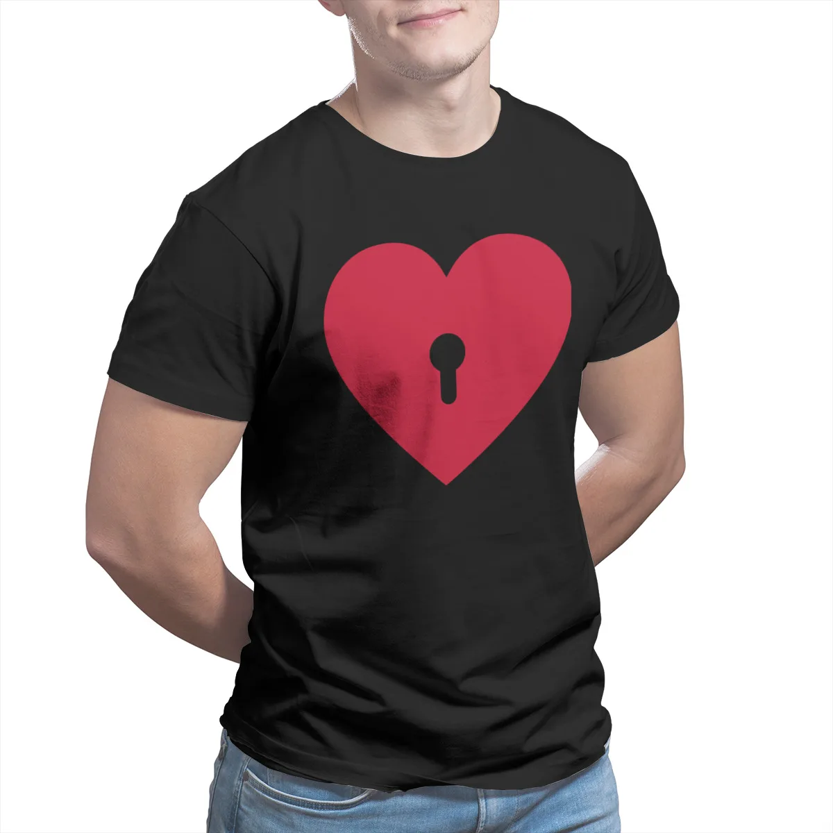 

heart love Men's T-shirt Couples Matching Short Sleeve Graphic Sleeve Streetwear Cosplay Men Clothing 24494