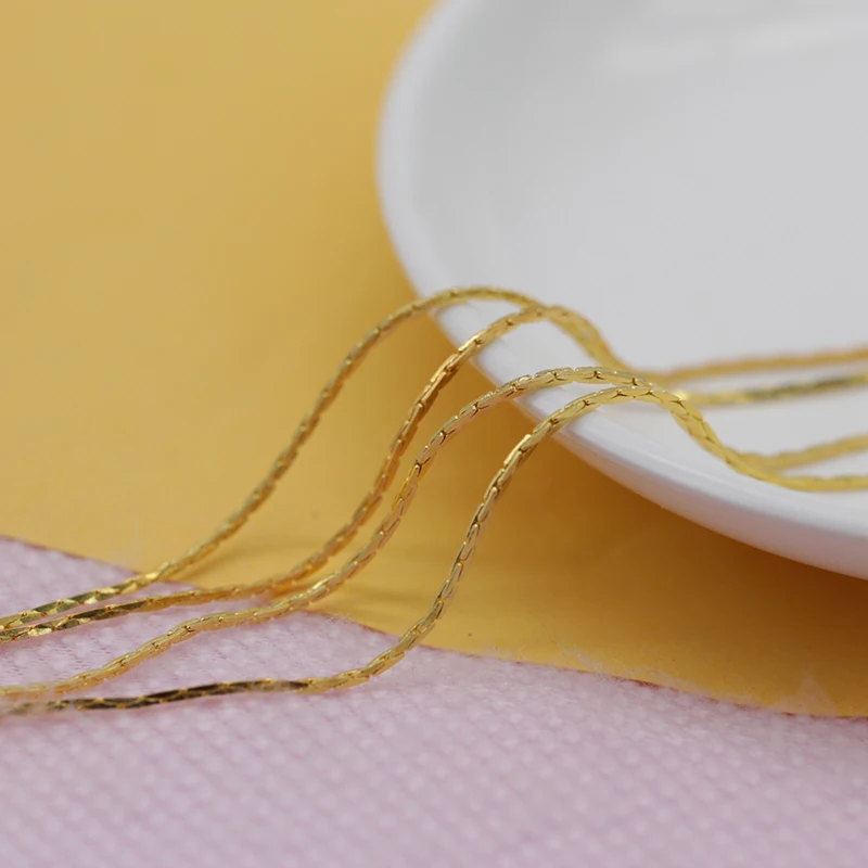 Позолоченная серебряная бронзовая цепочка-Кобра 10 метров 0 6 мм медная