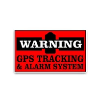 Hot Attention GPS Warning Tracking and Alarm Car Sticker Bumper KK Motorcycle Decals Decal PVC 13cm8cm Accessories