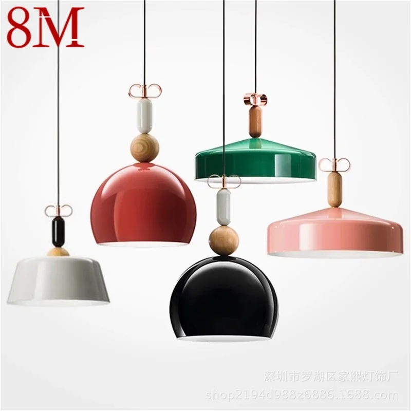 

8M Colorful Pendant Light Contemporary Simple LED Lamps Fixtures For Home Decorative Dining Room