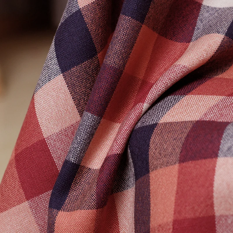 Ткань в клетку окрашенная шерстяная ткань 100% шерсть Осеннее женское платье