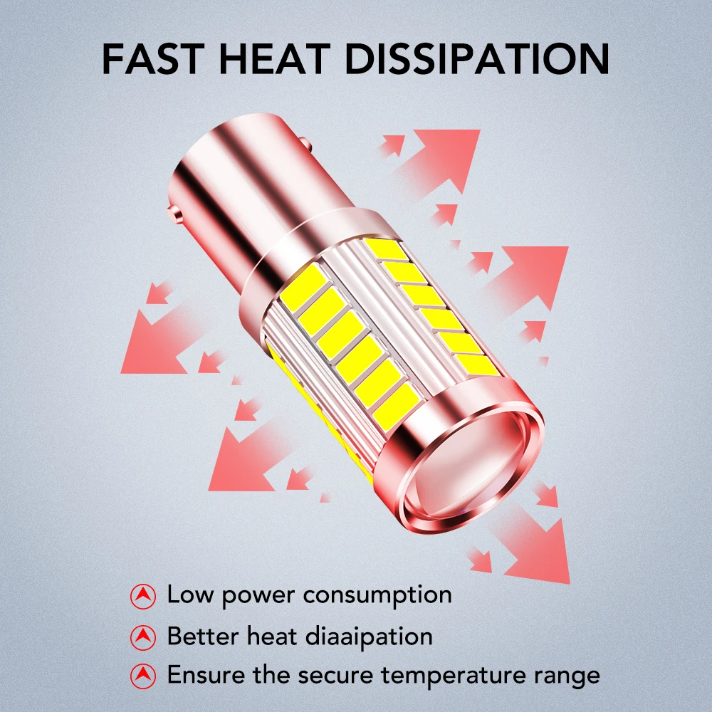 2 шт. автомобиля 1156 BA15S P21W Led поворотного тормоза светильник для Toyota prado 120 land cruiser C-HR