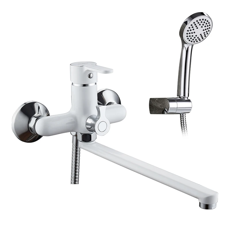 LEDEME Смеситель для ванны с длинным изливом 300 мм. латунь Цвет: хром L2203|faucet bath|faucet wall