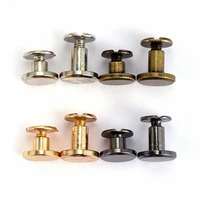 20pcs hot screw nail rivets for leather craft belt wallet solid brass screws cloth button decoration nail diy scrapbook tools