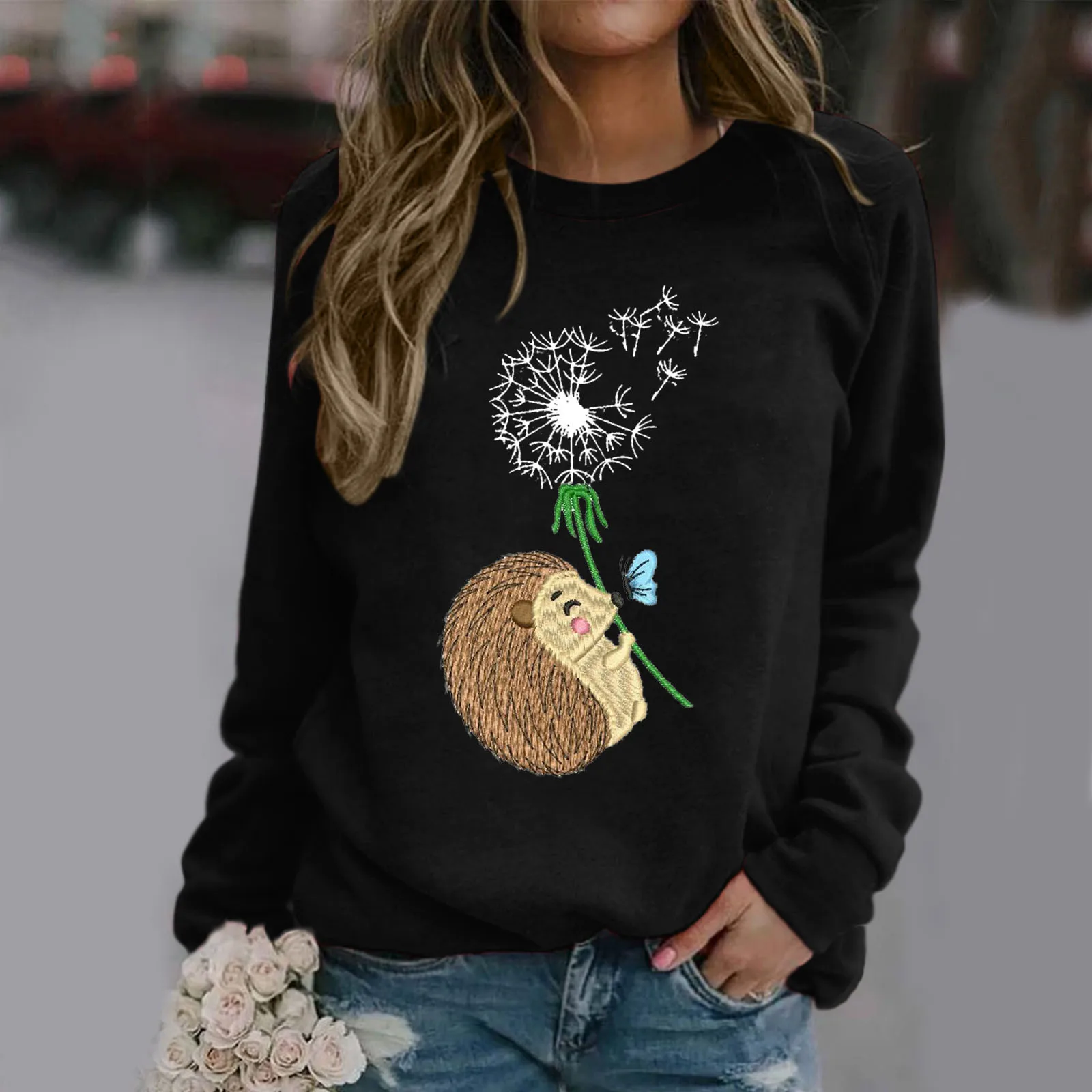 

Women's Christmas Sweatshirts Fashion Merry Christmas Print Long-sleeved Hooded Sweatshirt Casual Blouse Pullover Sweatshirts