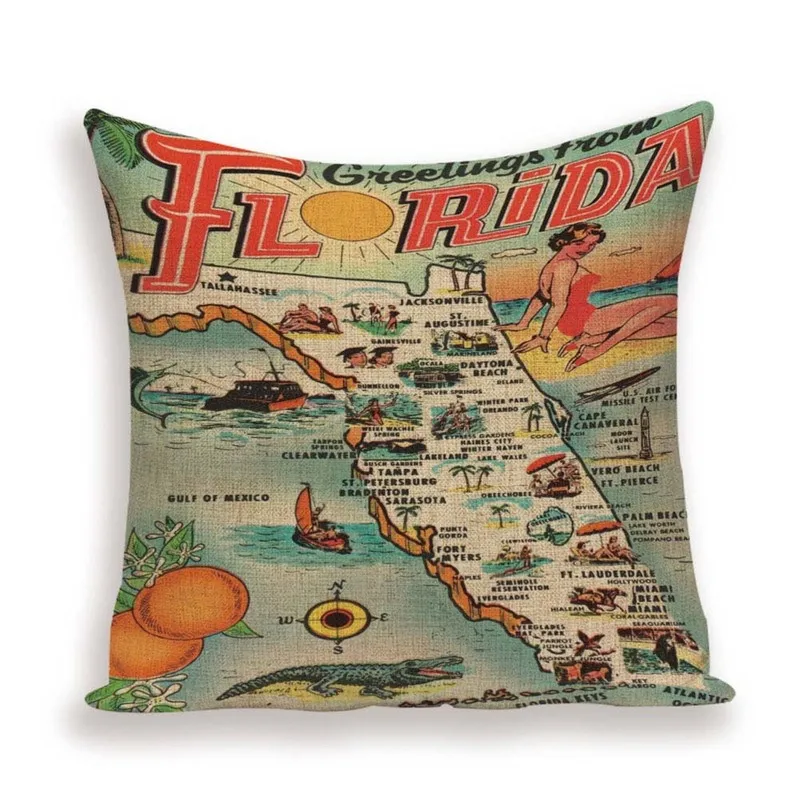 2016 Квадратных красочные Главная Декоративные мягкое сиденье автомобиля хлопка