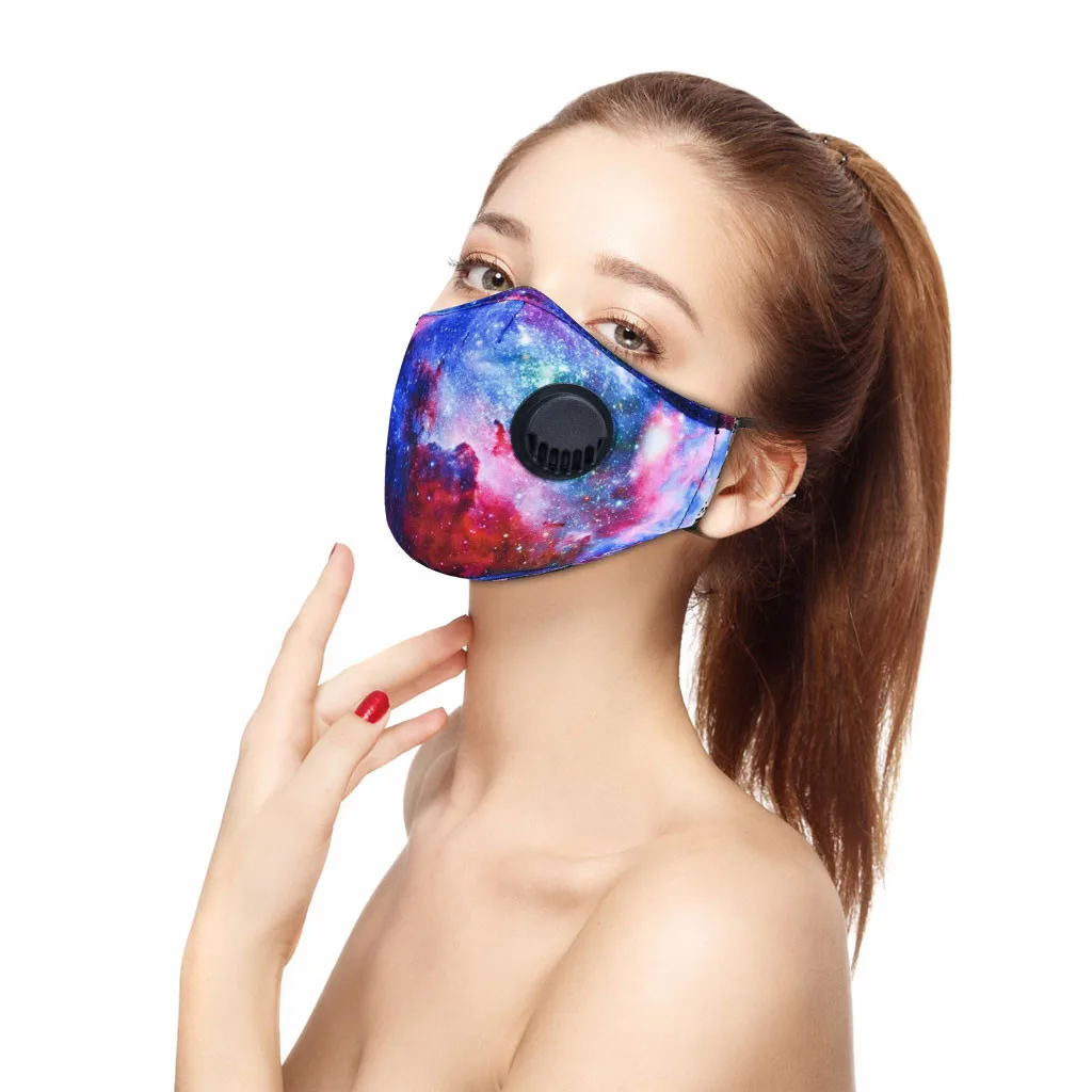 Маски унисекс уличная моющаяся многоразовая маска для лица с рисунком Tie dye рта 3