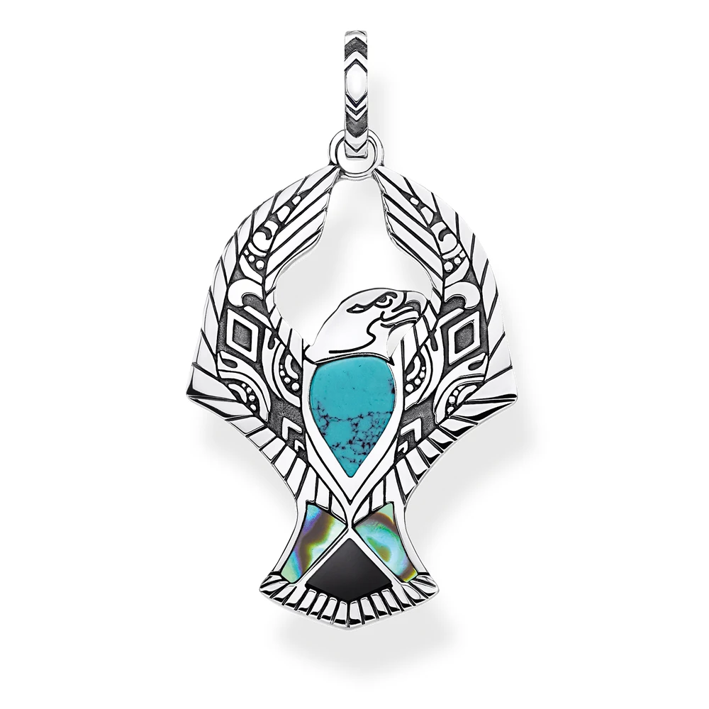 Подвески в виде ракушки и орела из синего камня для изготовления ювелирных