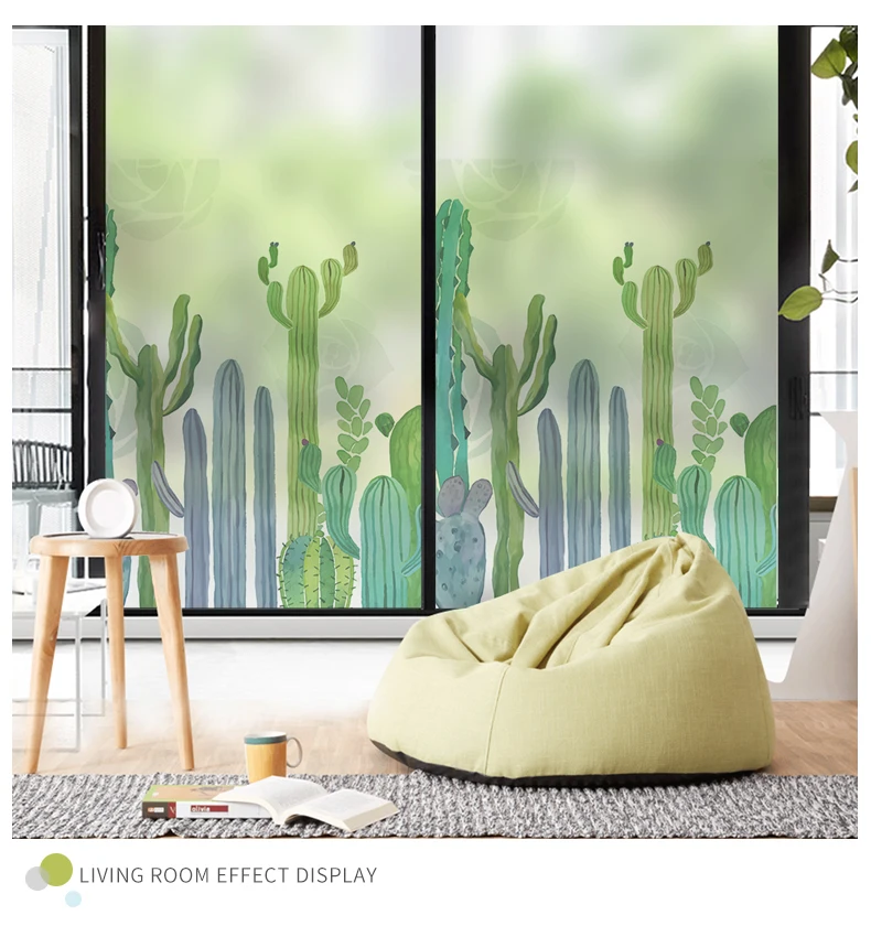 Stained glass static Window Film Frosted Opaque Privacy Glass films Home Decor Frosted Polyethylene window decoration Cling